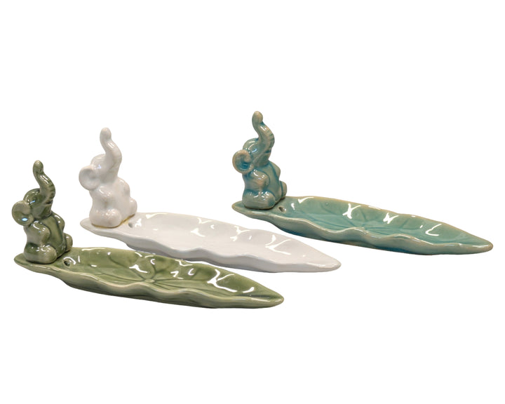 Translation missing: en.bulk 24 Ceramic Incense Holder Elphant 3 Asst 20cm