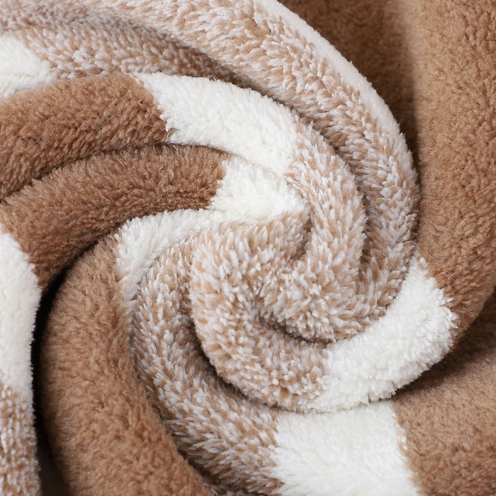 Translation missing: en.Luxury Cotton Striped Towel Set - 6 Piece Set (2 Hand Towels, 2 Bath Towels, 2 Washcloths), Ultra Soft and Absorbent  (Brown)