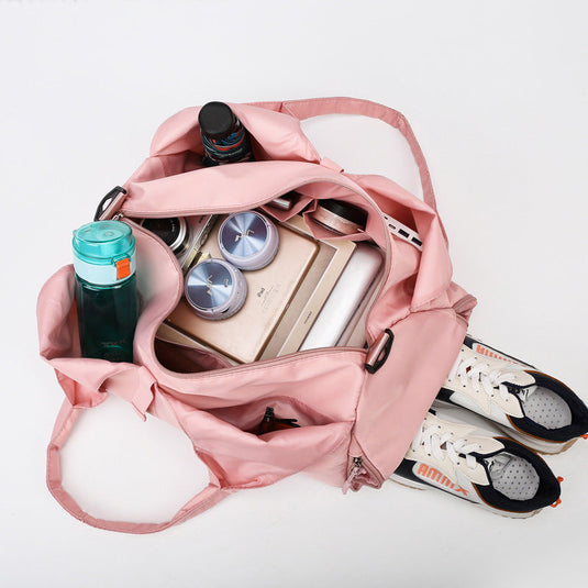 Translation missing: en.Light Green Oxford Fabric Women's Shoulder Bag, Large Capacity Yoga &amp; Gym Bag with Separate Shoe Compartment - Stylish &amp; Functional Sport Bag