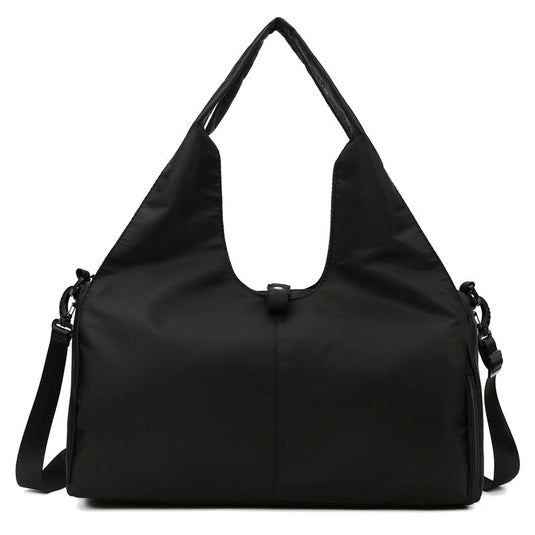 Translation missing: en.Black Oxford Fabric Women's Shoulder Bag, Large Capacity Yoga &amp; Gym Bag with Separate Shoe Compartment - Stylish &amp; Functional Sport Bag