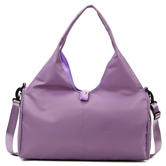Translation missing: en.Purple Oxford Fabric Women's Shoulder Bag, Large Capacity Yoga &amp; Gym Bag with Separate Shoe Compartment - Stylish &amp; Functional Sport Bag