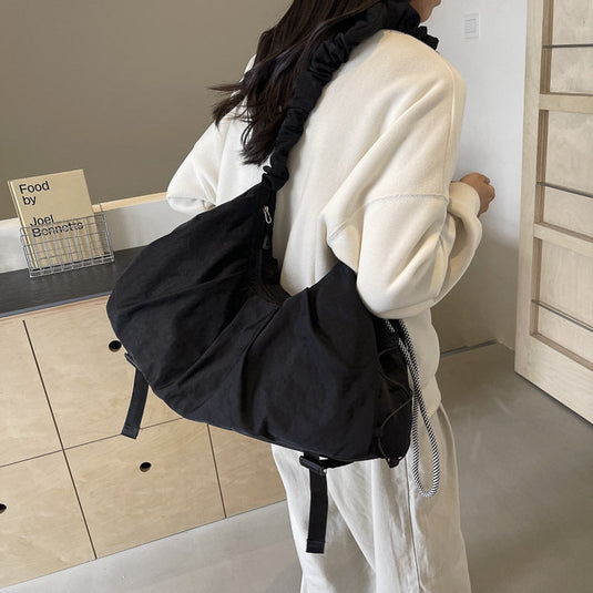 Translation missing: en.Blue Fashionable Lightweight Shoulder Bag - Compact Fitness Yoga Sports Bag for Women, Casual Training Bag