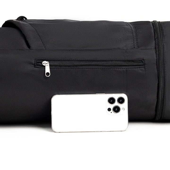 Translation missing: en.Black Durable Yoga Mat Carry Bag – Multi-Functional Fitness Backpack with Wet Pocket(Mugs are filming props, not included)