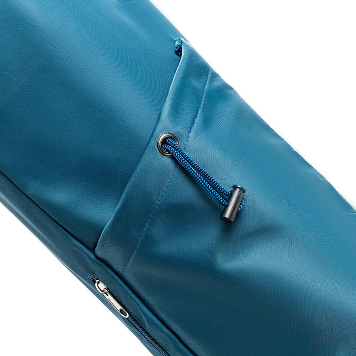 Translation missing: en.Dark Blue Durable Yoga Mat Carry Bag - Multi-Functional Fitness Backpack with Wet Pocket(Mugs are filming props, not included)
