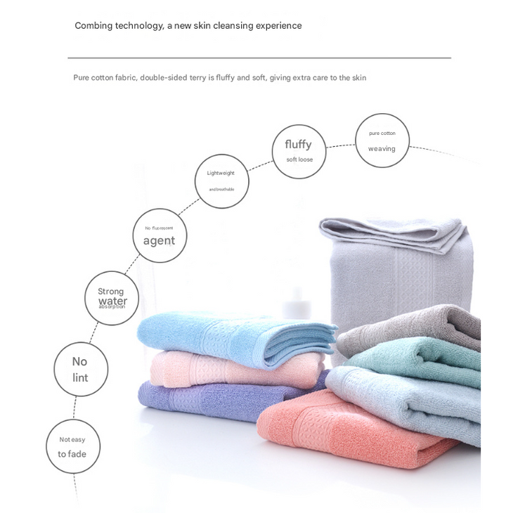 Translation missing: en.Pink Luxury 6-Piece 100% Cotton Towel Set - 2 Bath Towels, 2 Hand Towels, 2 Face Towels