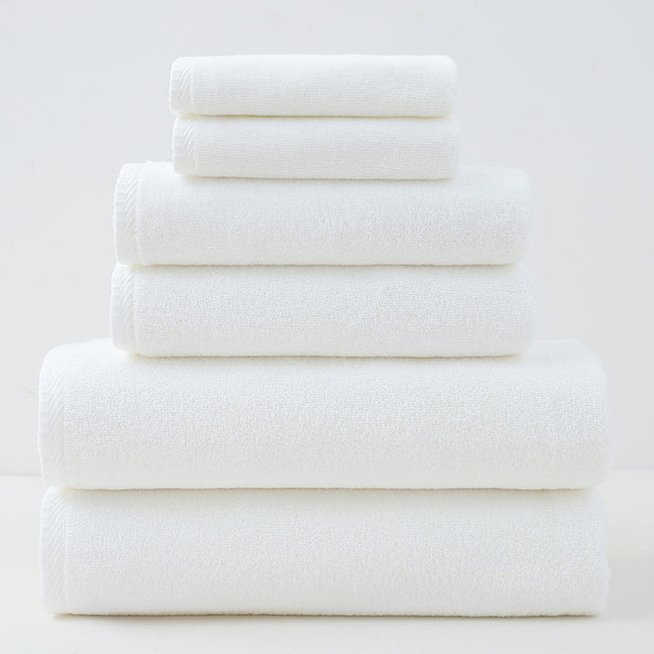 Translation missing: en.White Premium Cotton Towel Set - 6 Pieces, Soft &amp; Absorbent Bath Towels for Adults