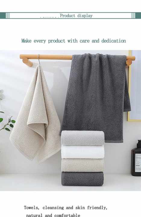 Translation missing: en.White Premium Cotton Towel Set - 6 Pieces, Soft &amp; Absorbent Bath Towels for Adults