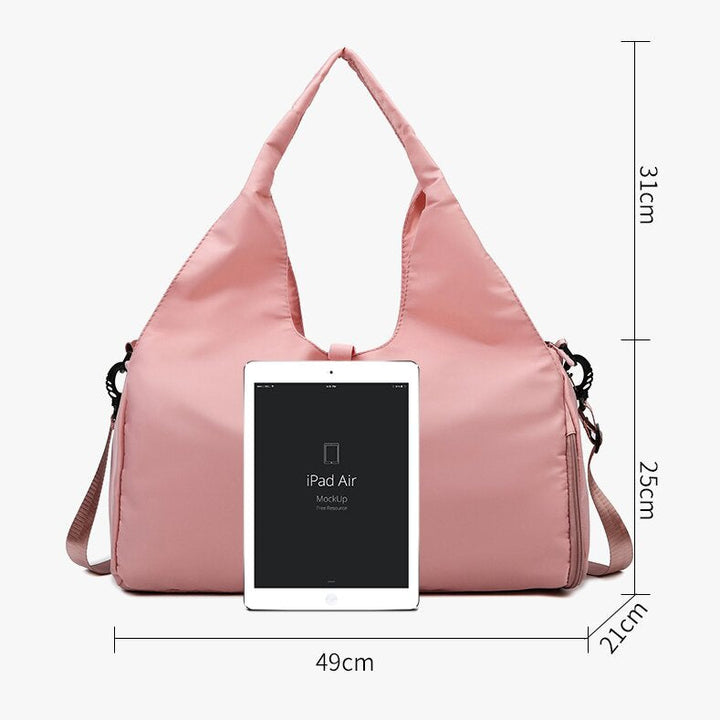 Translation missing: en.Green Stylish Women's Travel Bag - Large-Capacity Fitness &amp; Yoga Bag with Separate Shoe Compartment