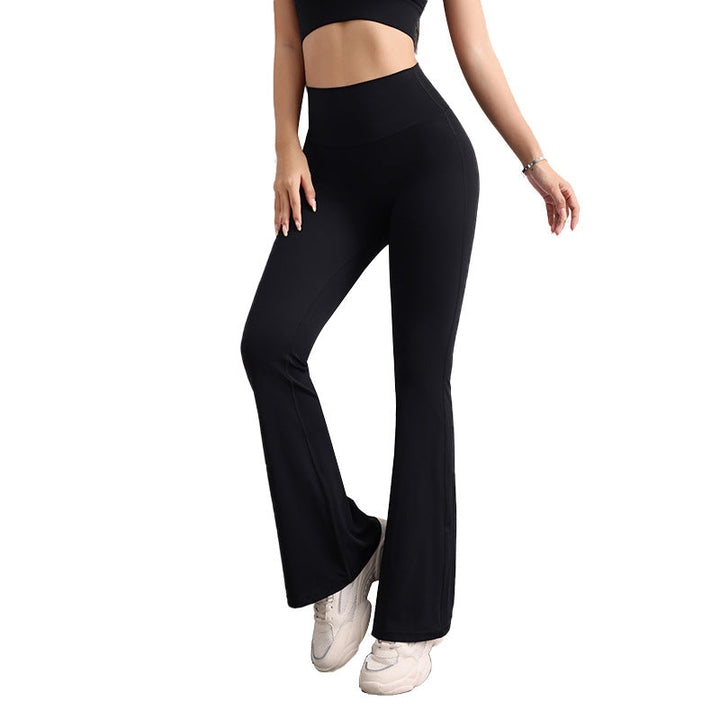 Translation missing: en.XL Black High Waist Flare Yoga Pants - Women's Bootcut Leggings - Peach Lift, Quick Dry, Workout &amp; Fitness Pants