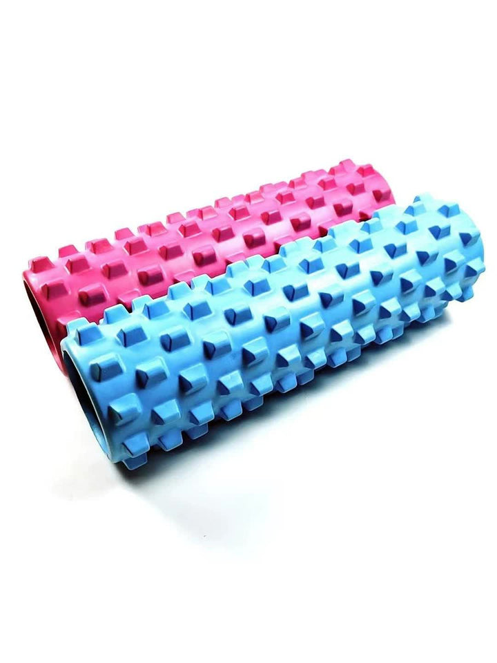 Translation missing: en.Blue Solid Yoga Foam Roller 45cm - Colorful Wolf Tooth Design Muscle Relaxation Massage Stick for Fitness and Sports