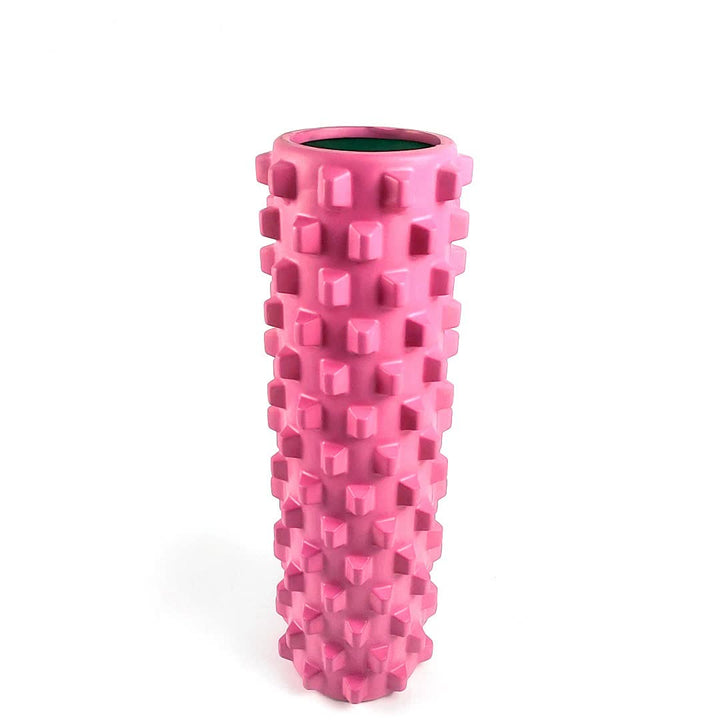 Translation missing: en.Rose Red Solid Yoga Foam Roller 45cm - Colorful Wolf Tooth Design Muscle Relaxation Massage Stick for Fitness and Sports