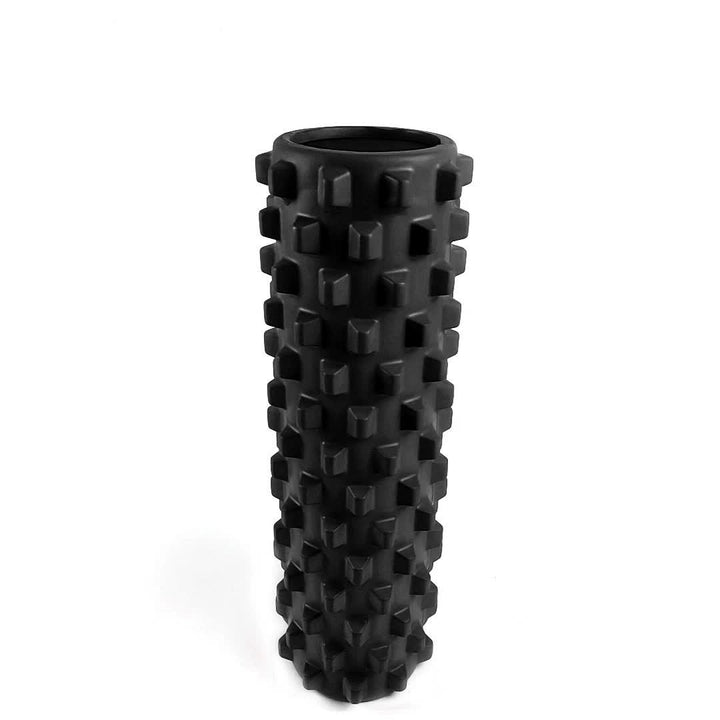 Translation missing: en.Black Solid Yoga Foam Roller 45cm -Colorful Wolf Tooth Design Muscle Relaxation Massage Stick for Fitness and Sports