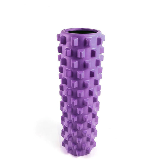 Translation missing: en.Purple Solid Yoga Foam Roller 45cm - Colorful Wolf Tooth Design Muscle Relaxation Massage Stick for Fitness and Sports