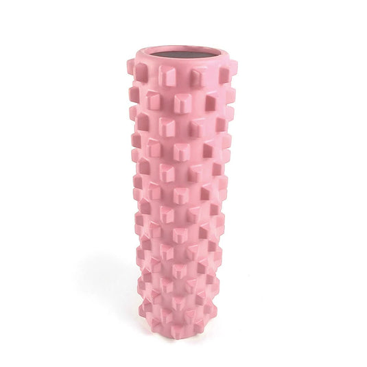 Translation missing: en.Pink Solid Yoga Foam Roller 45cm - Colorful Wolf Tooth Design Muscle Relaxation Massage Stick for Fitness and Sports