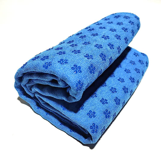 Translation missing: en.Blue Plum Blossom Yoga Towel Mat – Absorbent, Thick, Non-Slip, Portable Fitness Blanket for Home Use 183*63CM