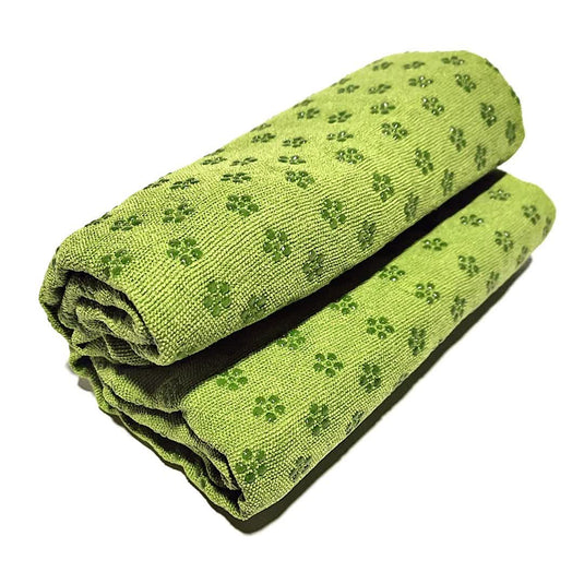 Translation missing: en.Green Plum Blossom Yoga Towel Mat- Absorbent, Thick, Non-Slip, Portable Fitness Blanket for Home Use 183*63CM
