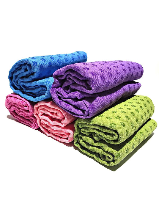 Translation missing: en.Green Plum Blossom Yoga Towel Mat- Absorbent, Thick, Non-Slip, Portable Fitness Blanket for Home Use 183*63CM