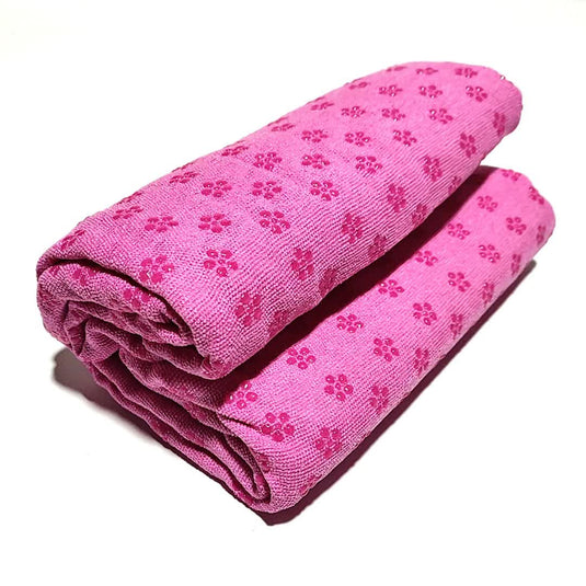 Translation missing: en.Rose red Plum Blossom Yoga Towel Mat - Absorbent, Thick, Non-Slip, Portable Fitness Blanket for Home Use 183*63CM