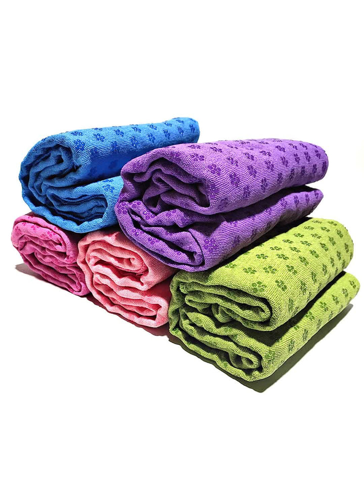 Translation missing: en.Rose red Plum Blossom Yoga Towel Mat - Absorbent, Thick, Non-Slip, Portable Fitness Blanket for Home Use 183*63CM