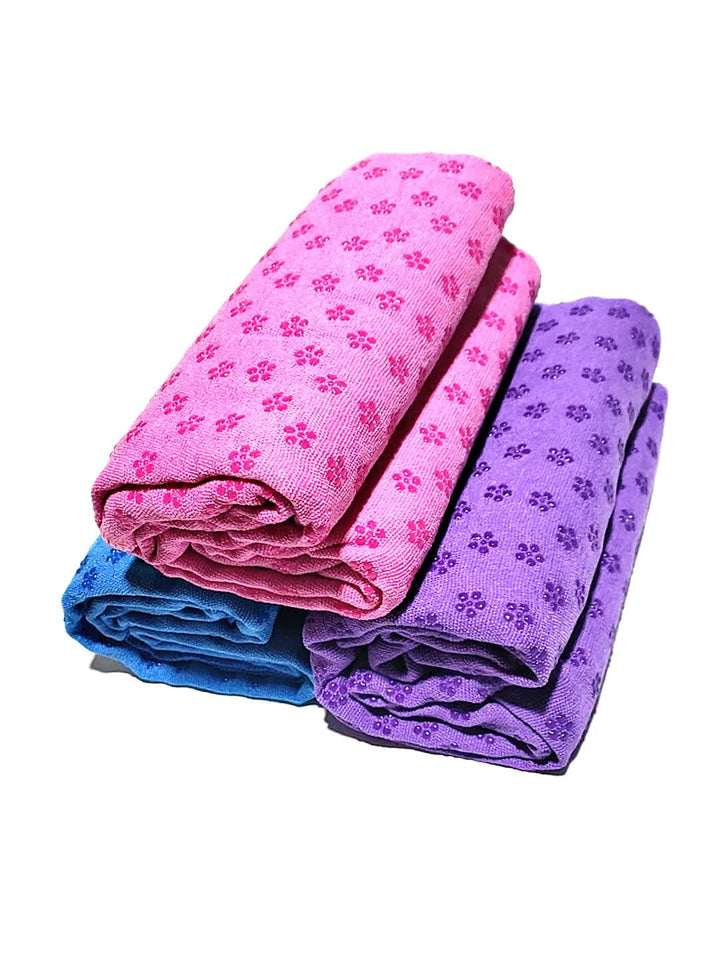 Translation missing: en.Rose red Plum Blossom Yoga Towel Mat - Absorbent, Thick, Non-Slip, Portable Fitness Blanket for Home Use 183*63CM