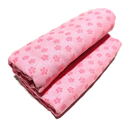 Translation missing: en.Pink Plum Blossom Yoga Towel Mat - Absorbent, Thick, Non-Slip, Portable Fitness Blanket for Home Use 183*63CM