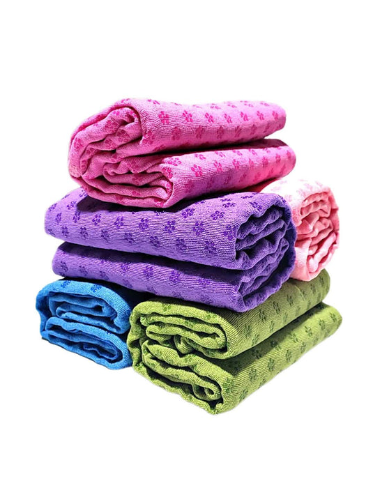 Translation missing: en.Pink Plum Blossom Yoga Towel Mat - Absorbent, Thick, Non-Slip, Portable Fitness Blanket for Home Use 183*63CM