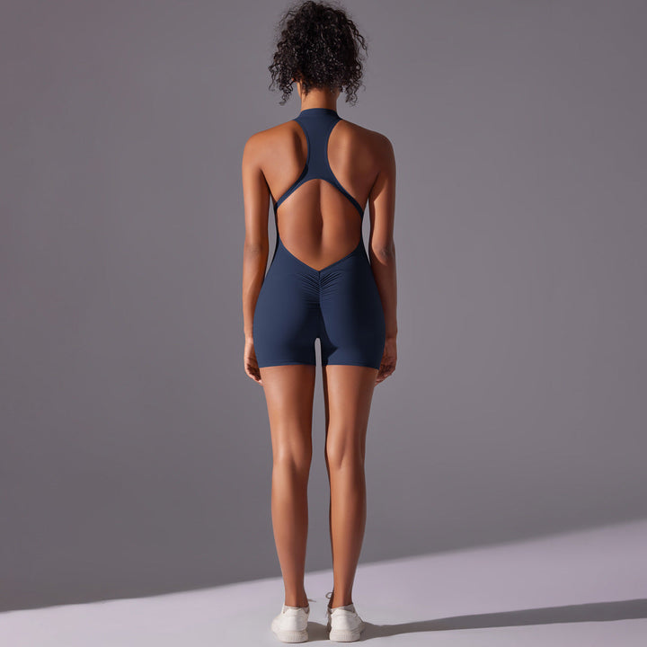 Translation missing: en.Size S Dark Blue High-Impact Seamless Bodysuit - Nude Feel Yoga &amp; Fitness Romper