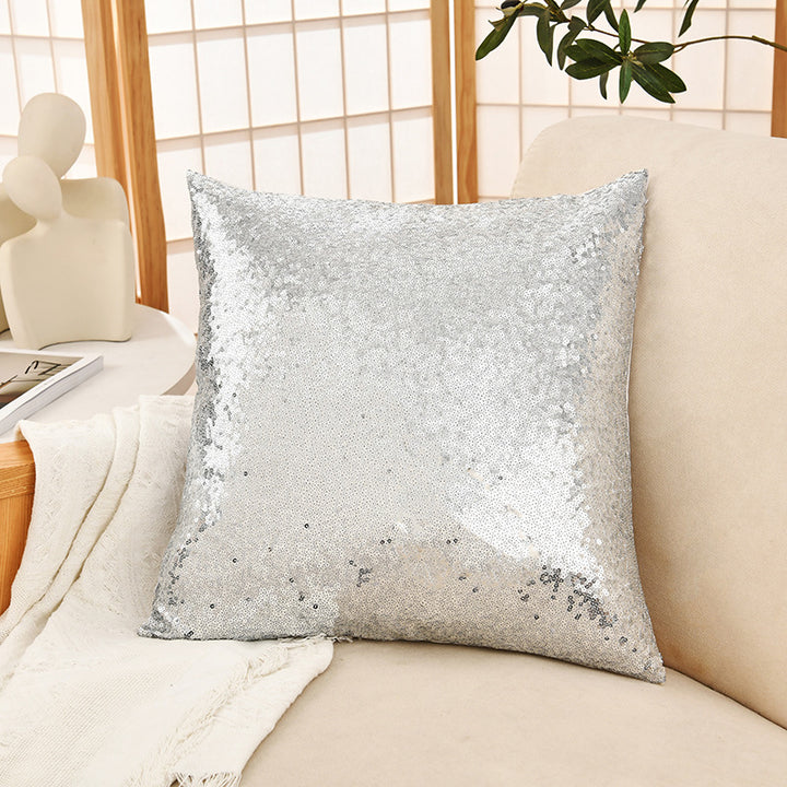 Translation missing: en.Shiny Sequin Pillowcase - Single-sided gorgeous pillowcase  (Silver pair: 45x45cm)