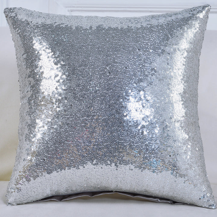 Translation missing: en.Shiny Sequin Pillowcase - Single-sided gorgeous pillowcase  (Silver pair: 45x45cm)