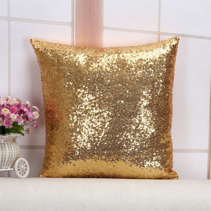 Translation missing: en.Shiny Sequin Pillowcase - Single-sided gorgeous pillowcase  (Gold pair: 45x45cm)