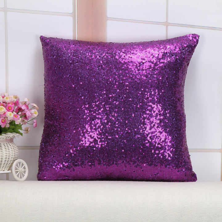 Translation missing: en.Shiny Sequin Pillowcase - Single-sided gorgeous pillowcase  (Purple pair: 45x45cm)