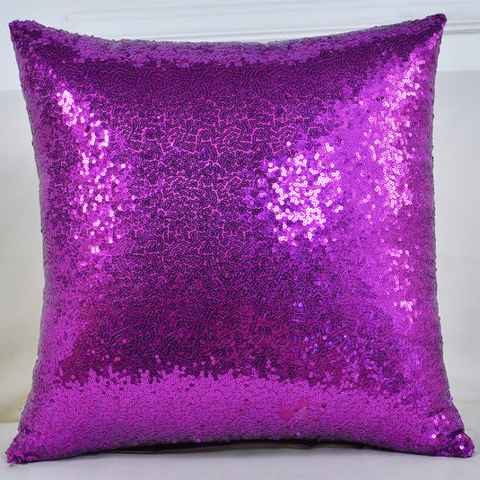 Translation missing: en.Shiny Sequin Pillowcase - Single-sided gorgeous pillowcase  (Purple pair: 45x45cm)