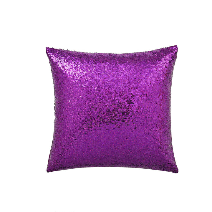 Translation missing: en.Shiny Sequin Pillowcase - Single-sided gorgeous pillowcase  (Purple pair: 45x45cm)