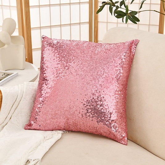 Translation missing: en.Shiny Sequin Pillowcase - Single-sided gorgeous pillowcase  (Pink pair: 40x40cm)