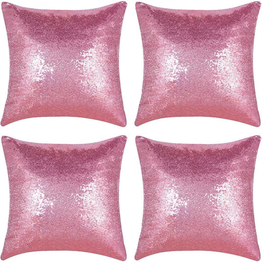 Translation missing: en.Shiny Sequin Pillowcase - Single-sided gorgeous pillowcase  (Pink pair: 40x40cm)