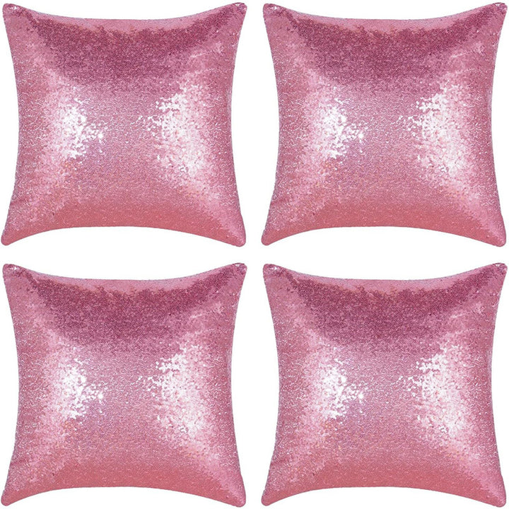 Translation missing: en.Shiny Sequin Pillowcase - Single-sided gorgeous pillowcase  (Pink pair: 40x40cm)