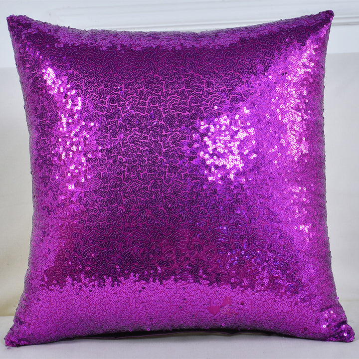 Translation missing: en.Shiny Sequin Pillowcase - Single-sided gorgeous pillowcase  (Purple pair: 40x40cm)