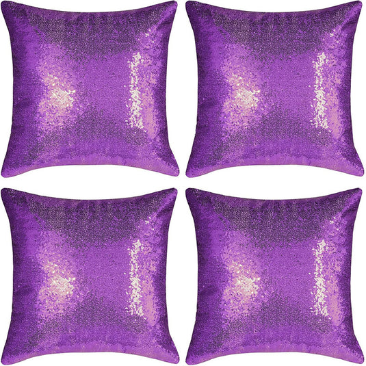 Translation missing: en.Shiny Sequin Pillowcase - Single-sided gorgeous pillowcase  (Purple pair: 40x40cm)