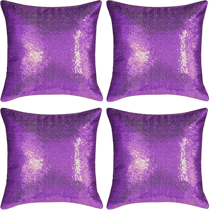 Translation missing: en.Shiny Sequin Pillowcase - Single-sided gorgeous pillowcase  (Purple pair: 40x40cm)