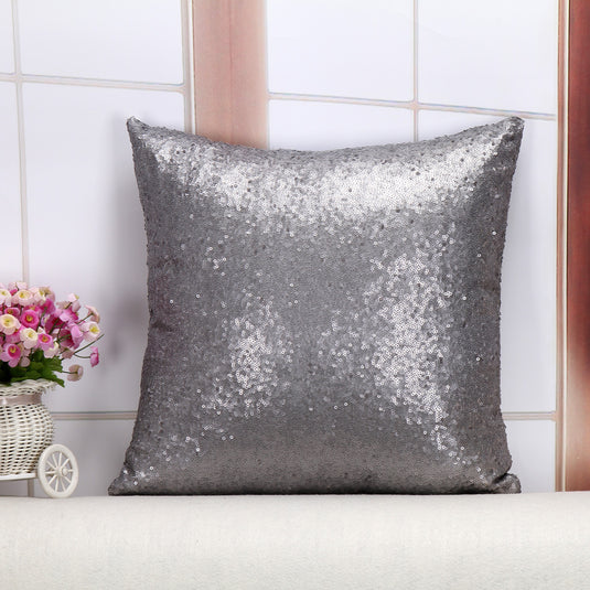 Translation missing: en.Shiny Sequin Pillowcase - Single-sided gorgeous pillowcase  (Gray pair: 40x40cm)