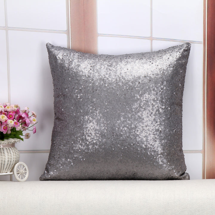 Translation missing: en.Shiny Sequin Pillowcase - Single-sided gorgeous pillowcase  (Gray pair: 40x40cm)