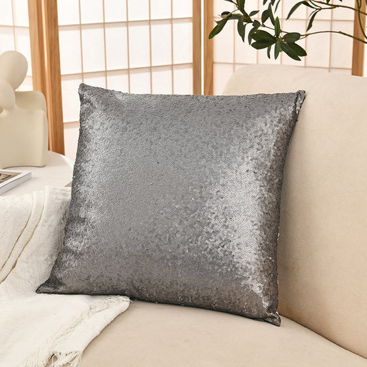 Translation missing: en.Shiny Sequin Pillowcase - Single-sided gorgeous pillowcase  (Gray pair: 40x40cm)