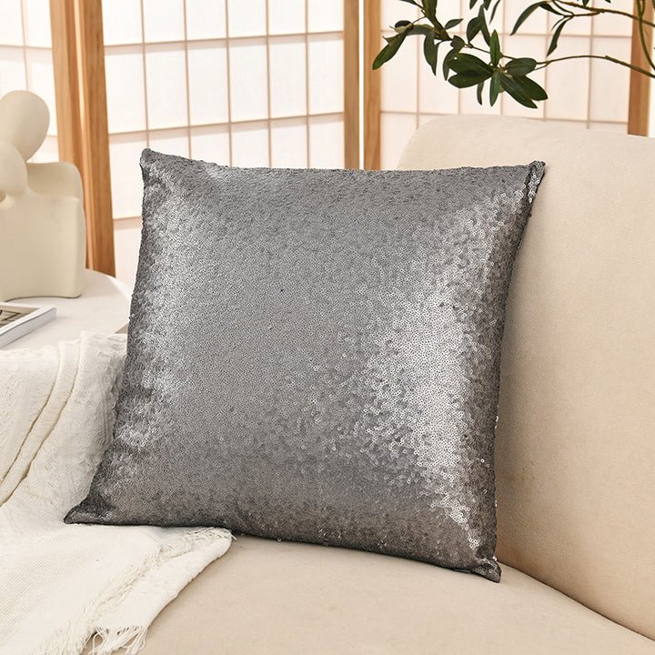 Translation missing: en.Shiny Sequin Pillowcase - Single-sided gorgeous pillowcase  (Gray pair: 40x40cm)