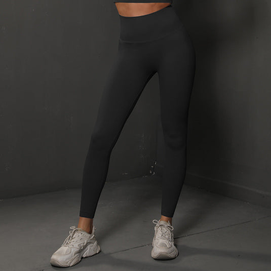 Translation missing: en.Size M Black Seamless High-Waisted Yoga Pants for Women - Lift Workout Leggings for Running, Gym, and Fitness