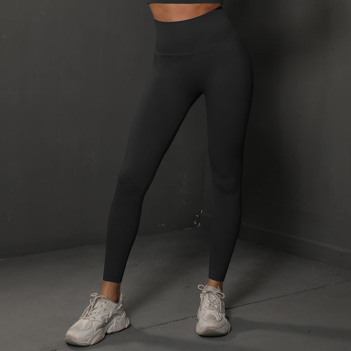 Translation missing: en.Size M Black Seamless High-Waisted Yoga Pants for Women - Lift Workout Leggings for Running, Gym, and Fitness