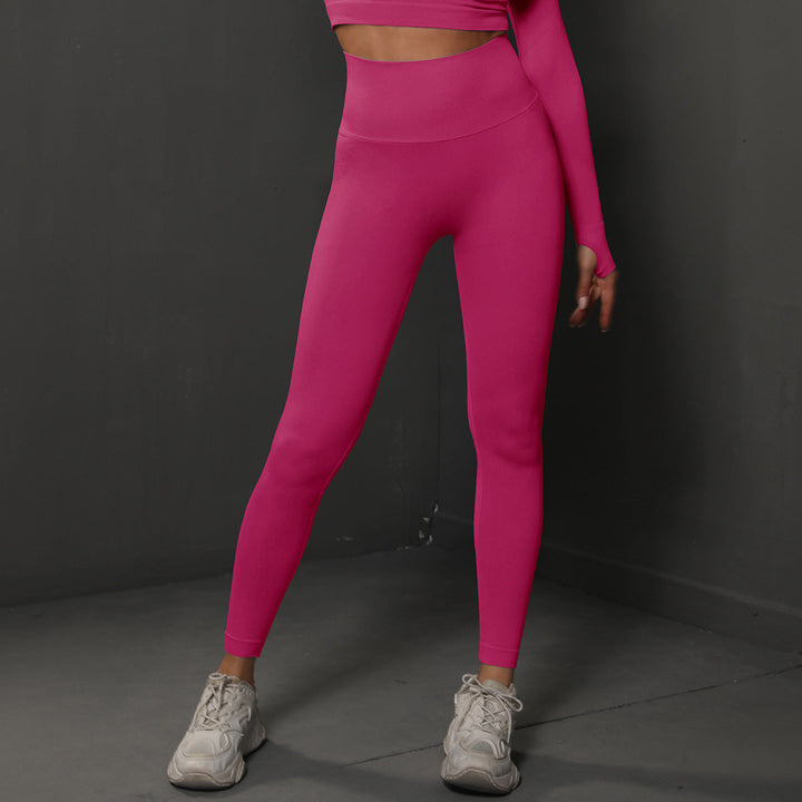 Translation missing: en.Size S Rose Red Seamless High-Waisted Yoga Pants for Women - Lift Workout Leggings for Running, Gym, and Fitness