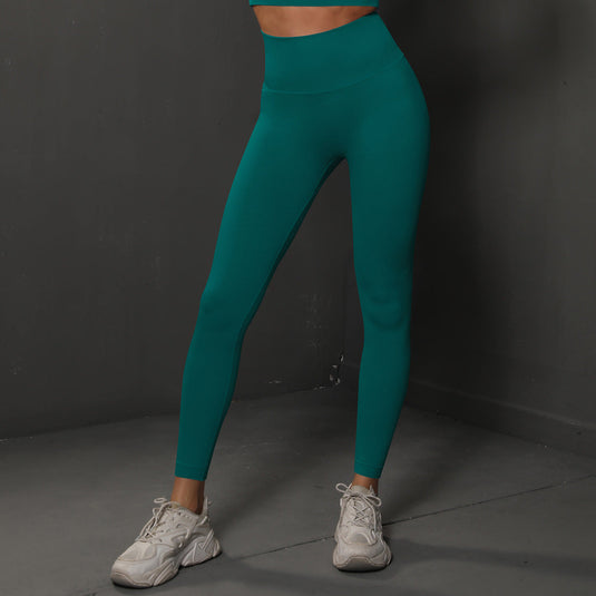 Translation missing: en.Size S Green Seamless High-Waisted Yoga Pants for Women - Lift Workout Leggings for Running, Gym, and Fitness