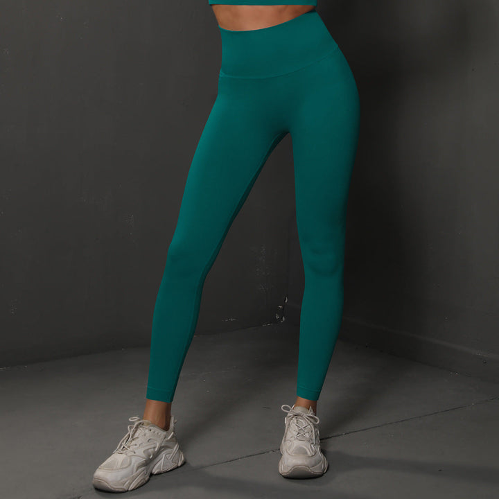 Translation missing: en.Size S Green Seamless High-Waisted Yoga Pants for Women - Lift Workout Leggings for Running, Gym, and Fitness