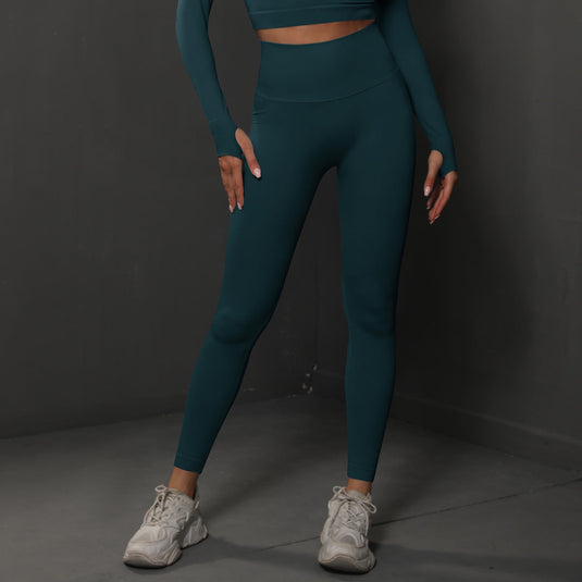 Translation missing: en.Size S Dark Green Seamless High-Waisted Yoga Pants for Women - Lift Workout Leggings for Running, Gym, and Fitness