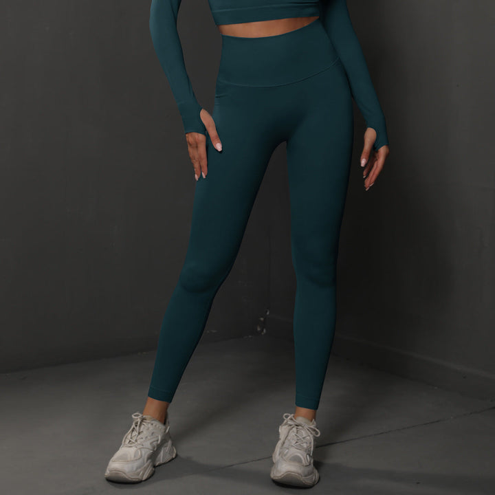Translation missing: en.Size S Dark Green Seamless High-Waisted Yoga Pants for Women - Lift Workout Leggings for Running, Gym, and Fitness